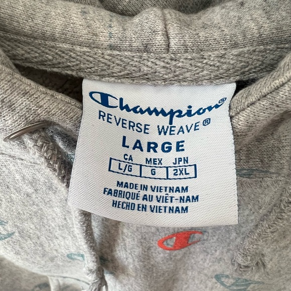 Champion monogram sweatshirt hoodie Shirt - kid Large 14-16 also fits Woman XS - Picture 5 of 5